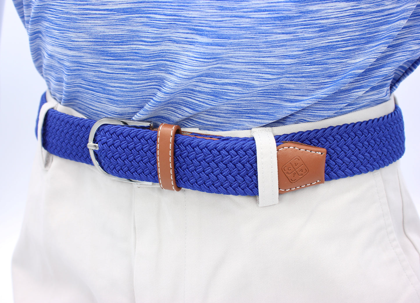 Braided Elastic Golf Belt - Signature Series (Admiral Blue)