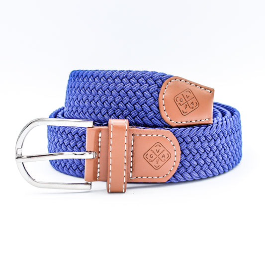 Braided Elastic Golf Belt - Signature Series (Admiral Blue)