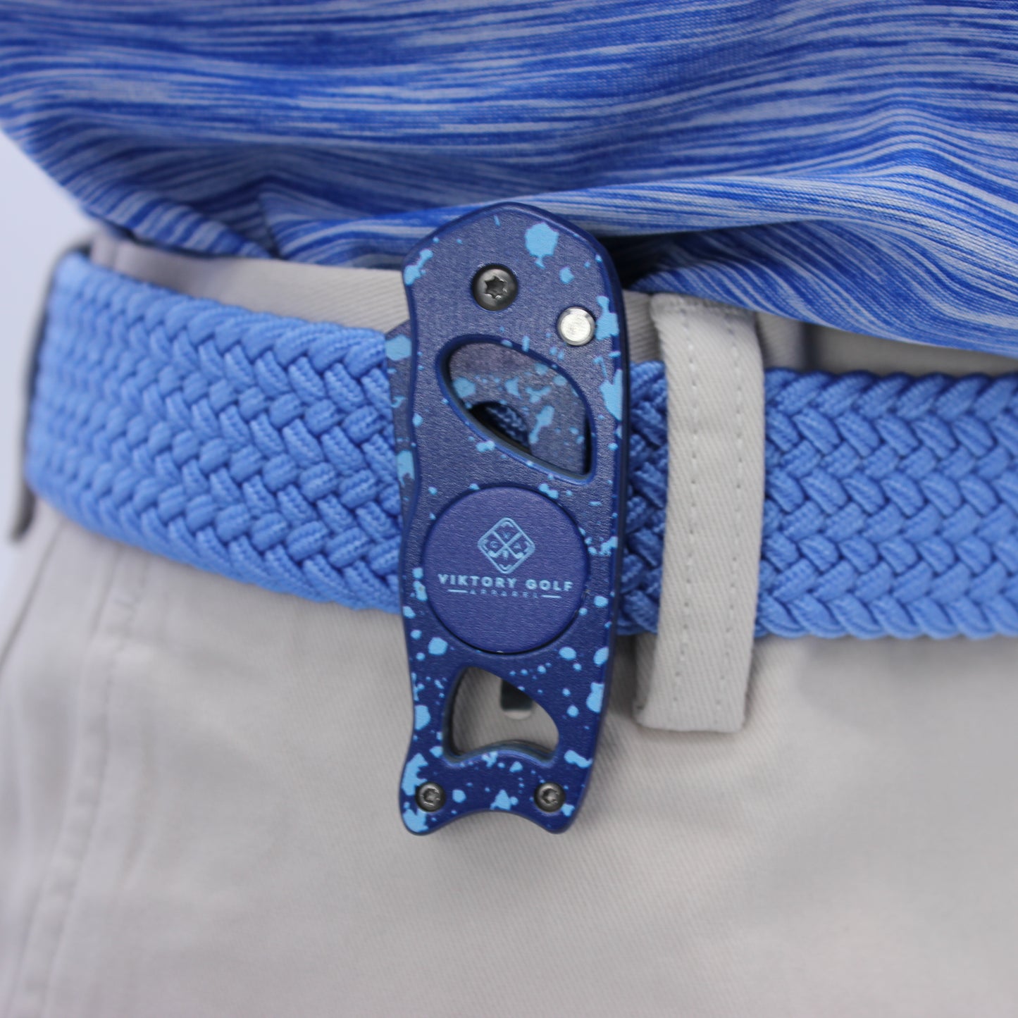 Braided Elastic Golf Belt - Signature Series (Cobalt Blue)