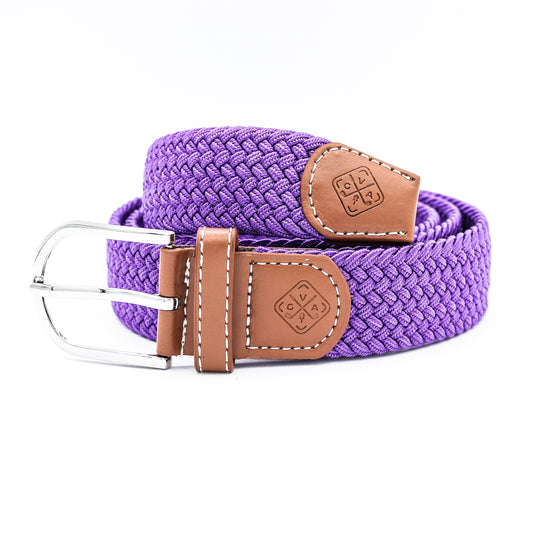 Braided Elastic Golf Belt - Signature Series (Electric Purple)